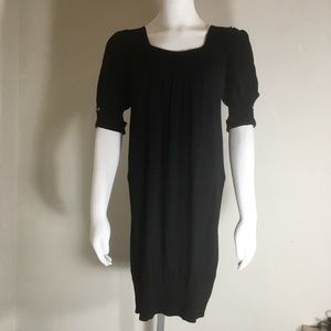 BCBG MAX AZRIA Black Short Sleeve Knit Dress XS